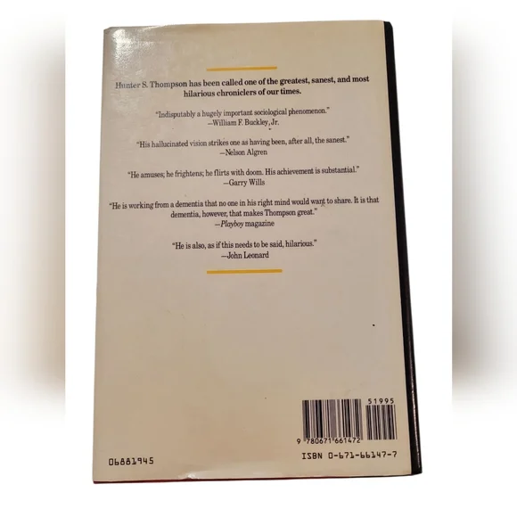 Generation of Swine Book by Hunter S. Thompson 1st Edition - Picture 2 of 4